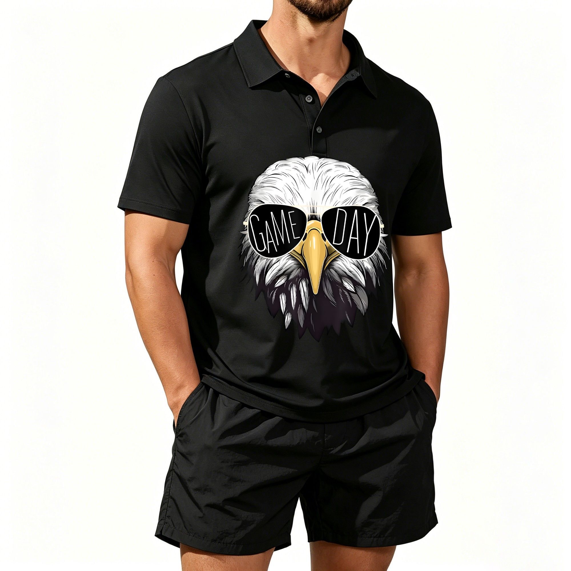 Event & Party Supply - Men's Polo Shirt and Beach Shorts