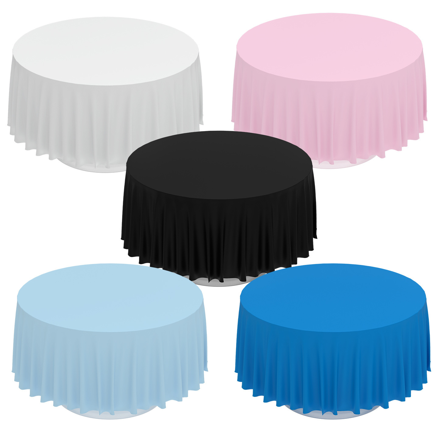 Table Cloth Disposable - Round solid color tablecloth 82 inch
