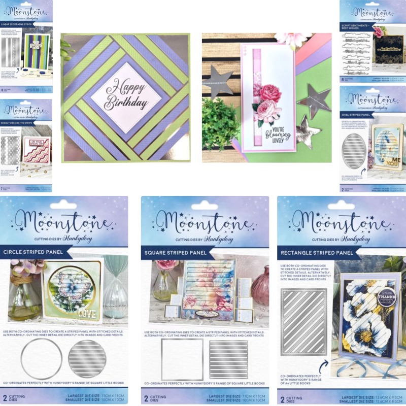 Flower Wall Panel - Square Striped Panel Cutting Dies Scrapbook