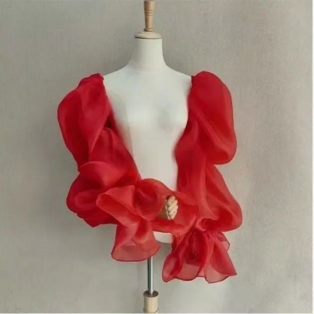 Event Suppliers - Elegant Puffy Wedding Arm Sleeves Ruffled