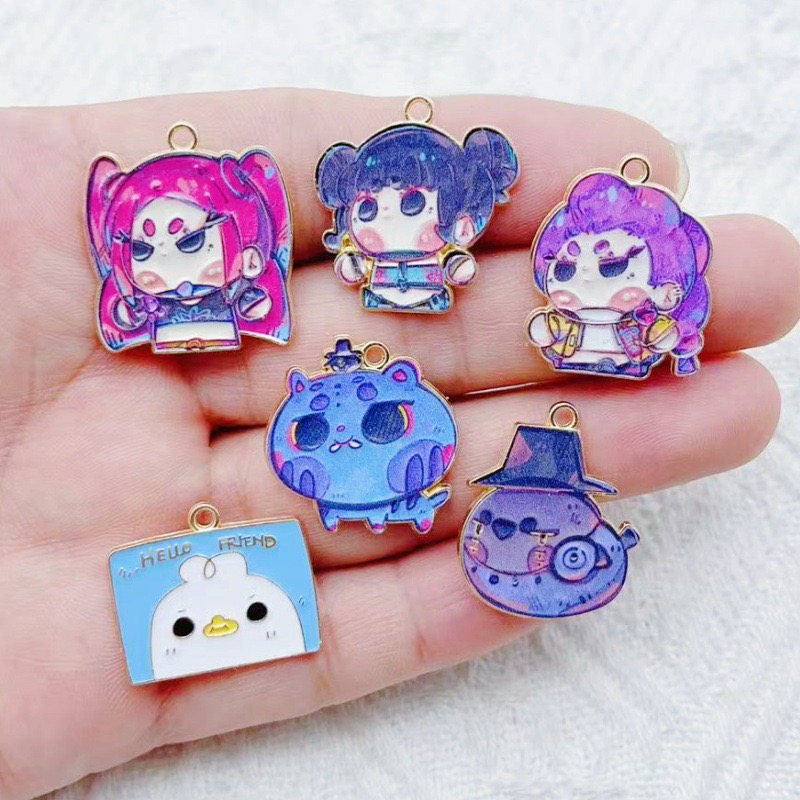 Event Party - 10pcs Cartoon Anime Pendant Oil Drop