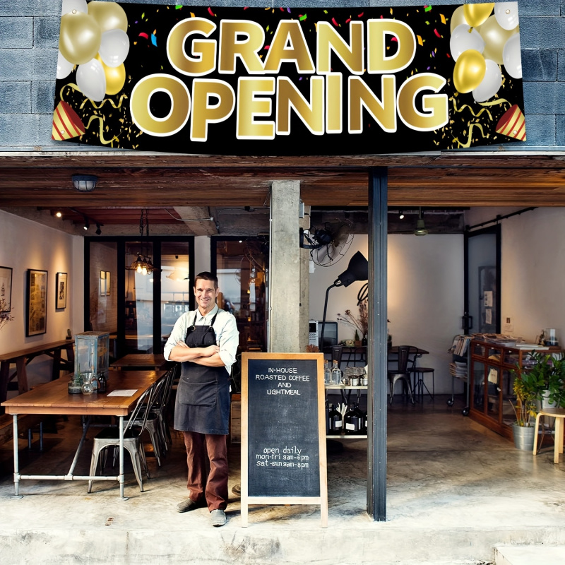 Event Party Shop - 1pc, 2Dflat, grand opening banner, advertising
