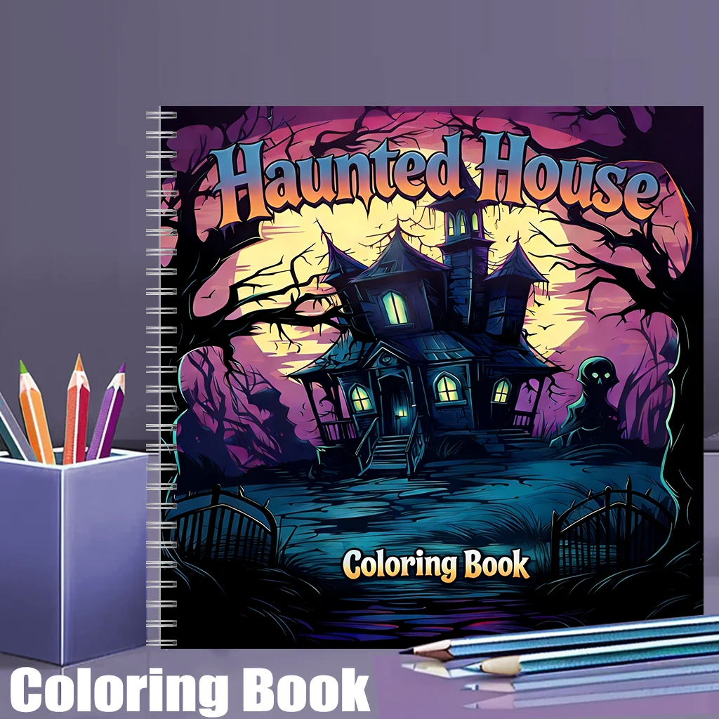 Supply Event - Haunted House Coloring Book for Adults,