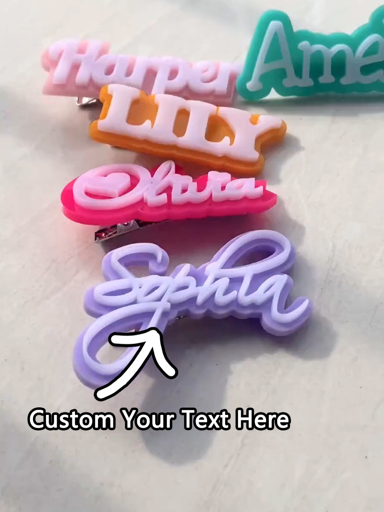 Event Party - Custom Name Hair Clip - Name
