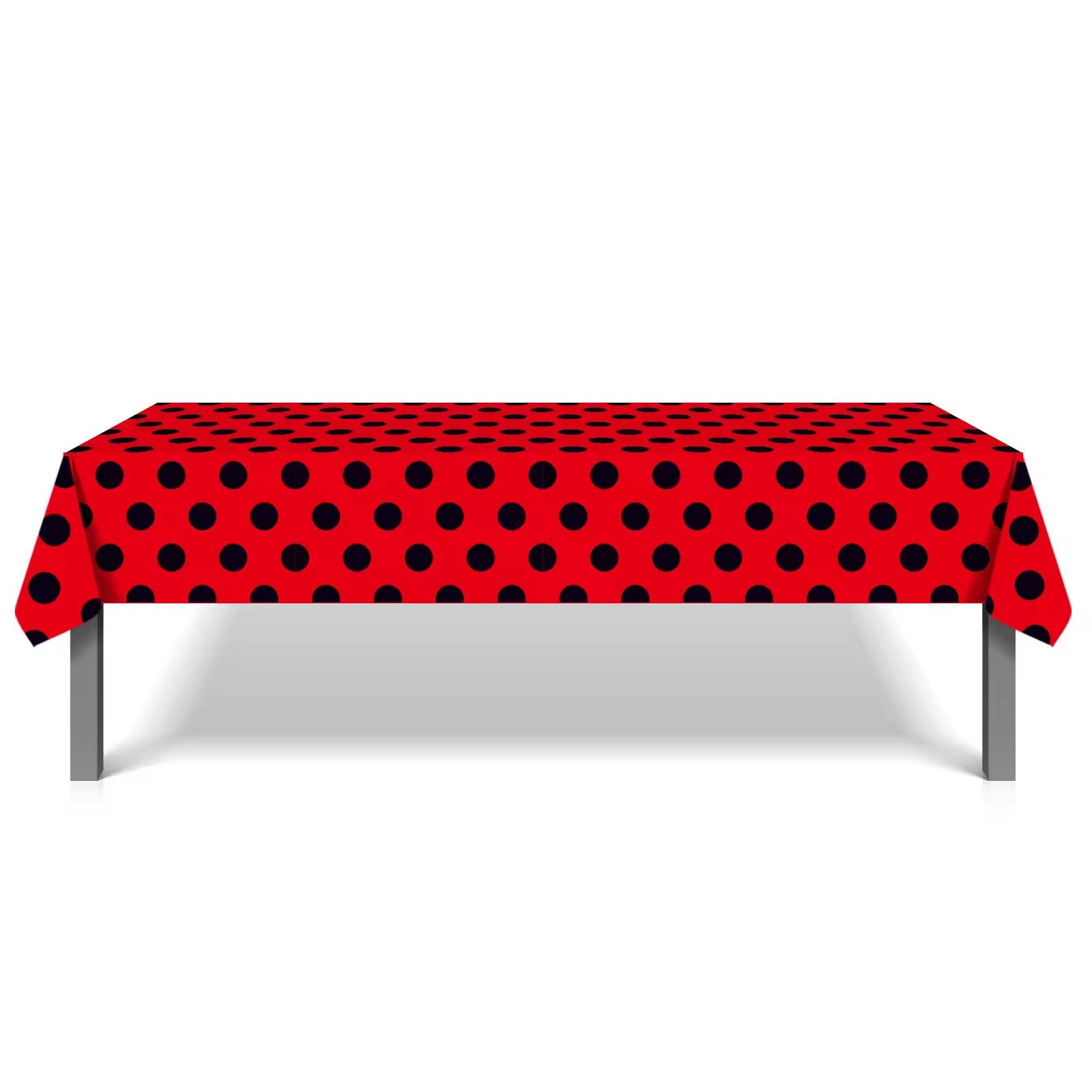 Table Cloth Disposable - 130*220cm Red Dots Ladybug Disposable Tablecloth