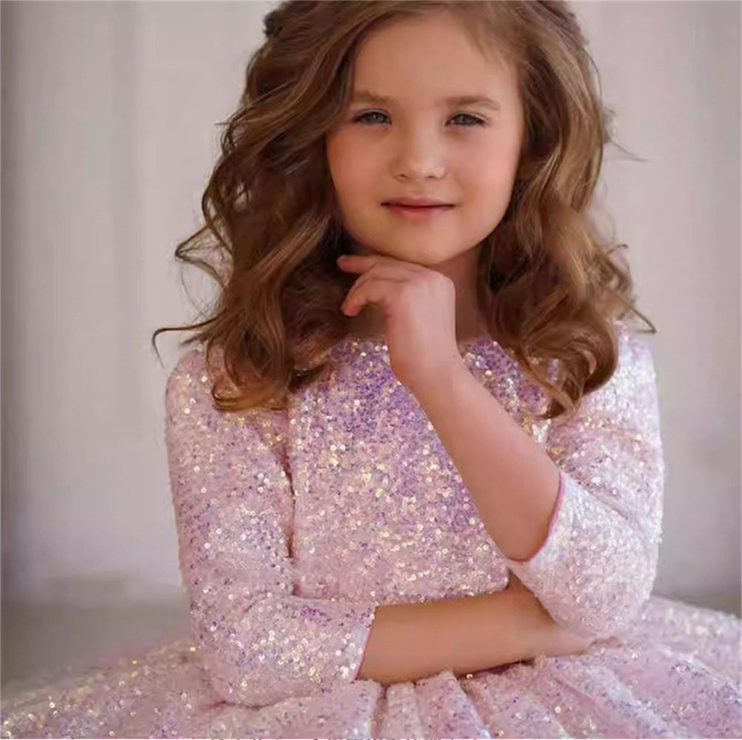 Glitter Pink Girl Dress Knee L - Birthday Sash Glitter 评论和价格