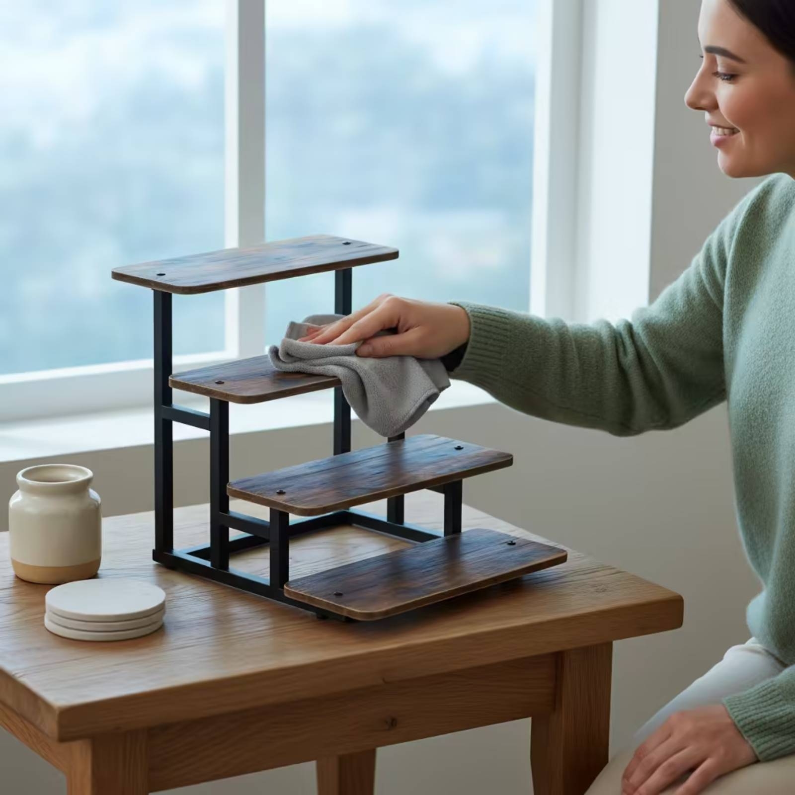 4-Tier Display Stand Tabletop  - Cupcake Stand Tier 评论和价格