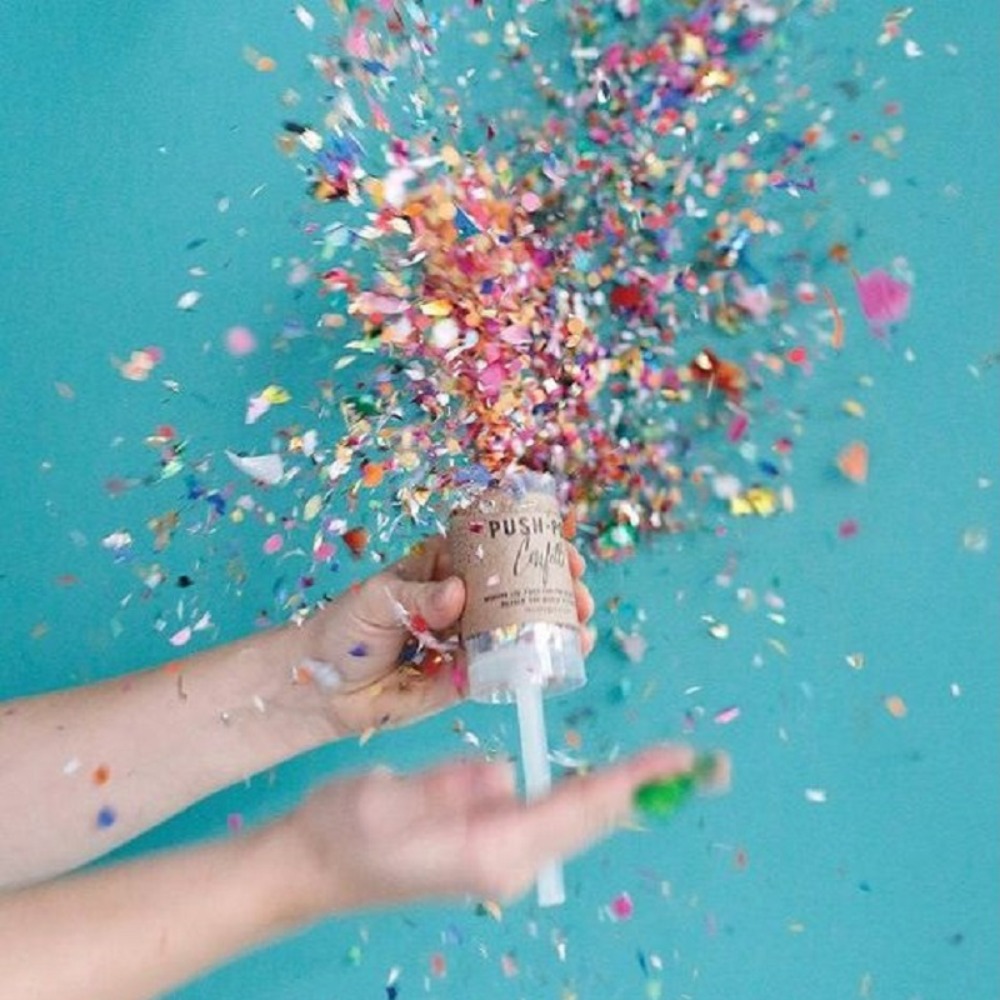 Colorful 1Pcs Bridal Shower Pu - Confetti Cannon Tube 评论和价格