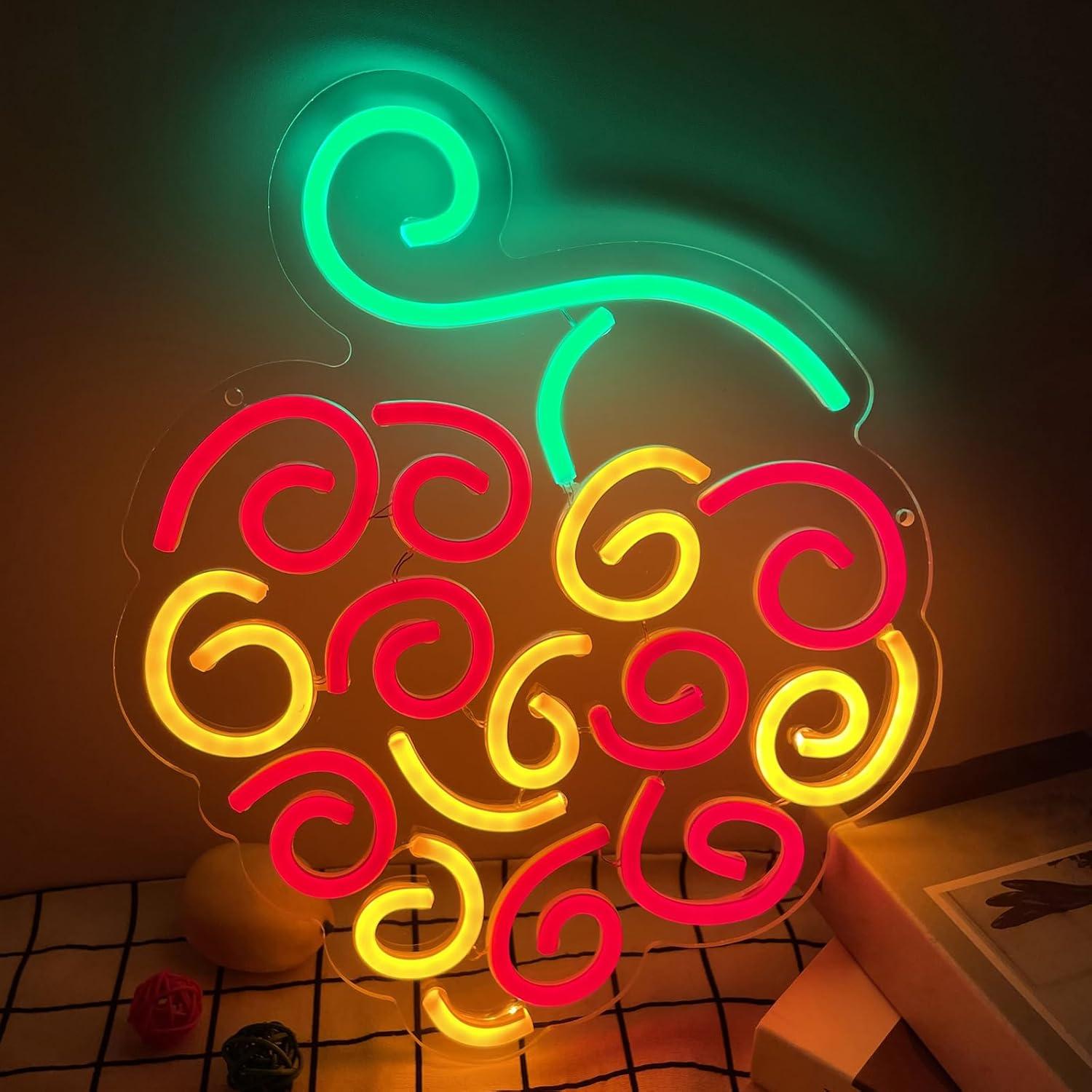 Cyber Fruit Neon Sign USB Dimm - Neon Sign Party 评论和价格