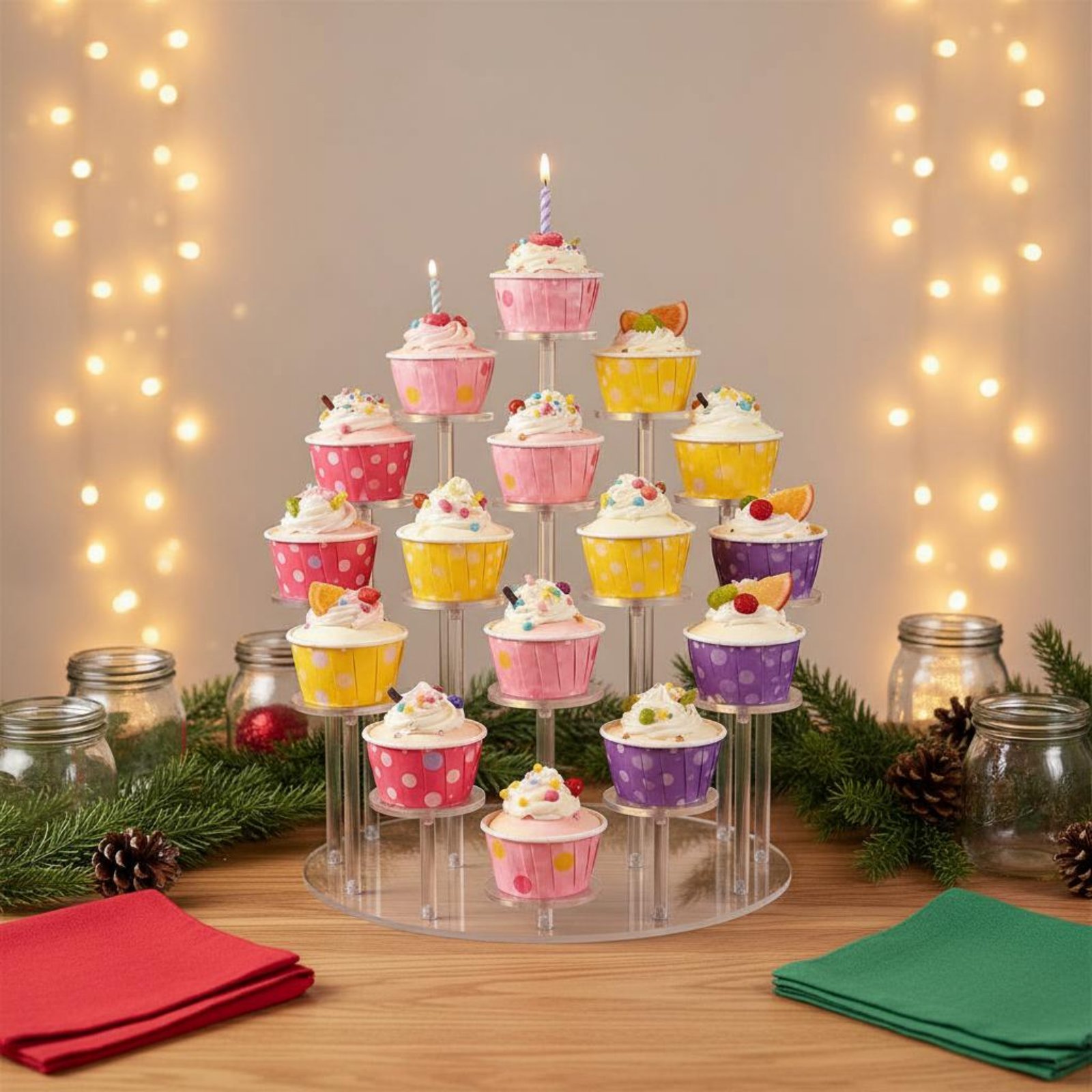 Acrylic Cupcake Stand Transpar - Cupcake Stand Tier 评论和价格