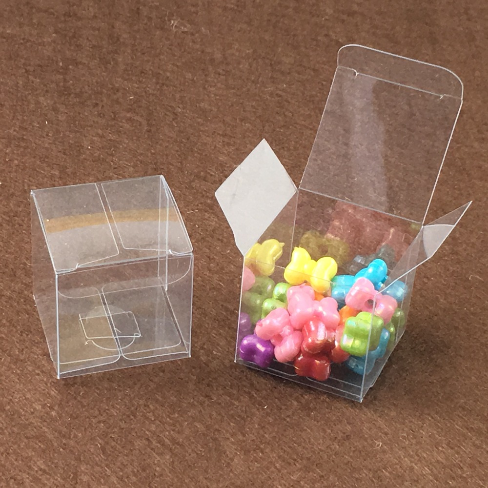 50pcs 9*9*9cm clear plastic pv - Event Party Box 评论和价格