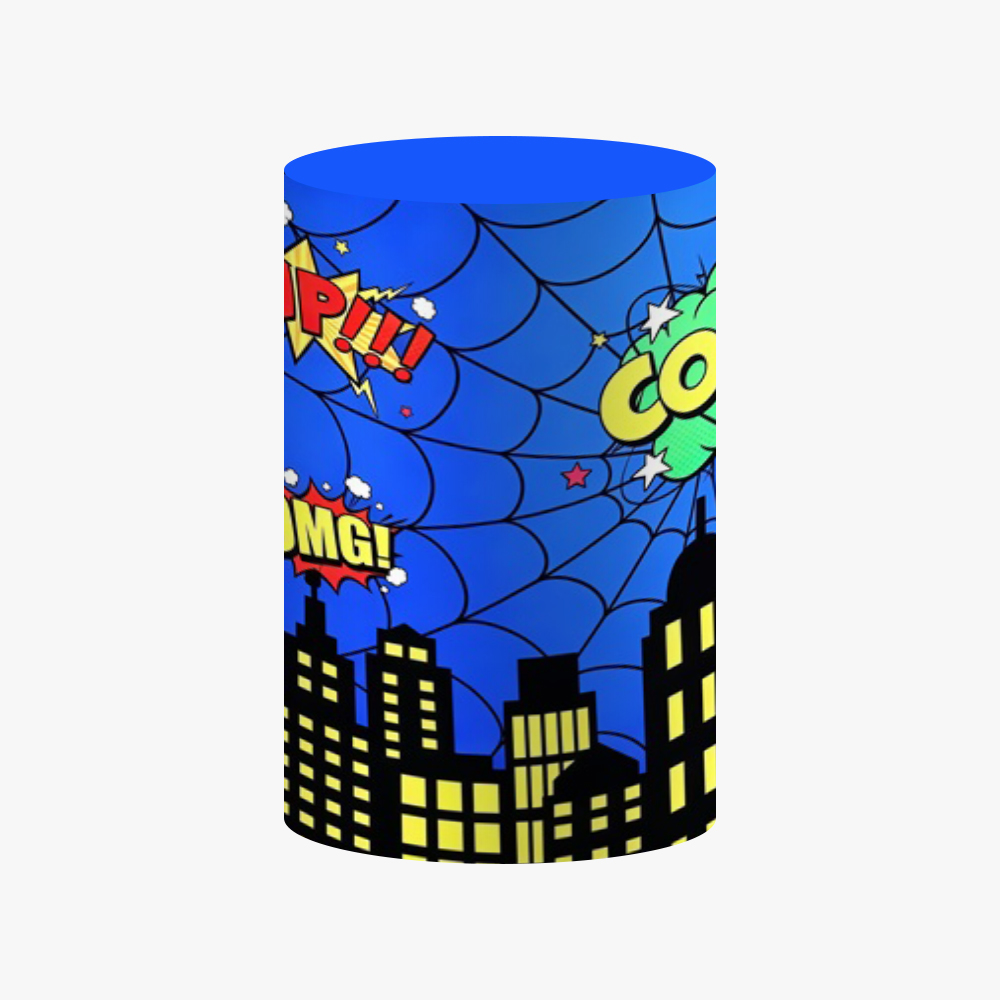 Comic Superhero Cylinder Cover - Dessert Table Backdrop 评论和价格