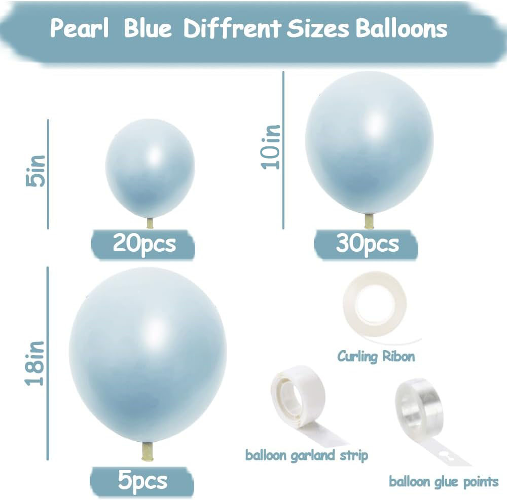 Pearl Blue Balloons Double Stu - Balloon Arch Kit 评论和价格