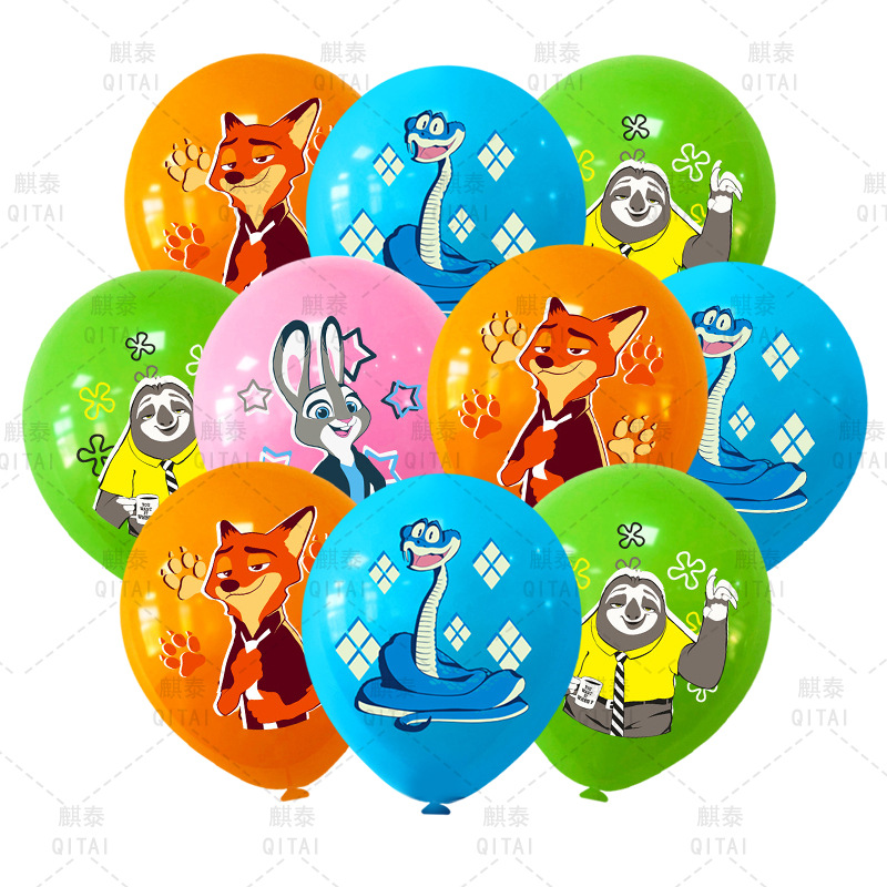 New Zootopia Balloons Wild Ani - Supply Event 评论和价格
