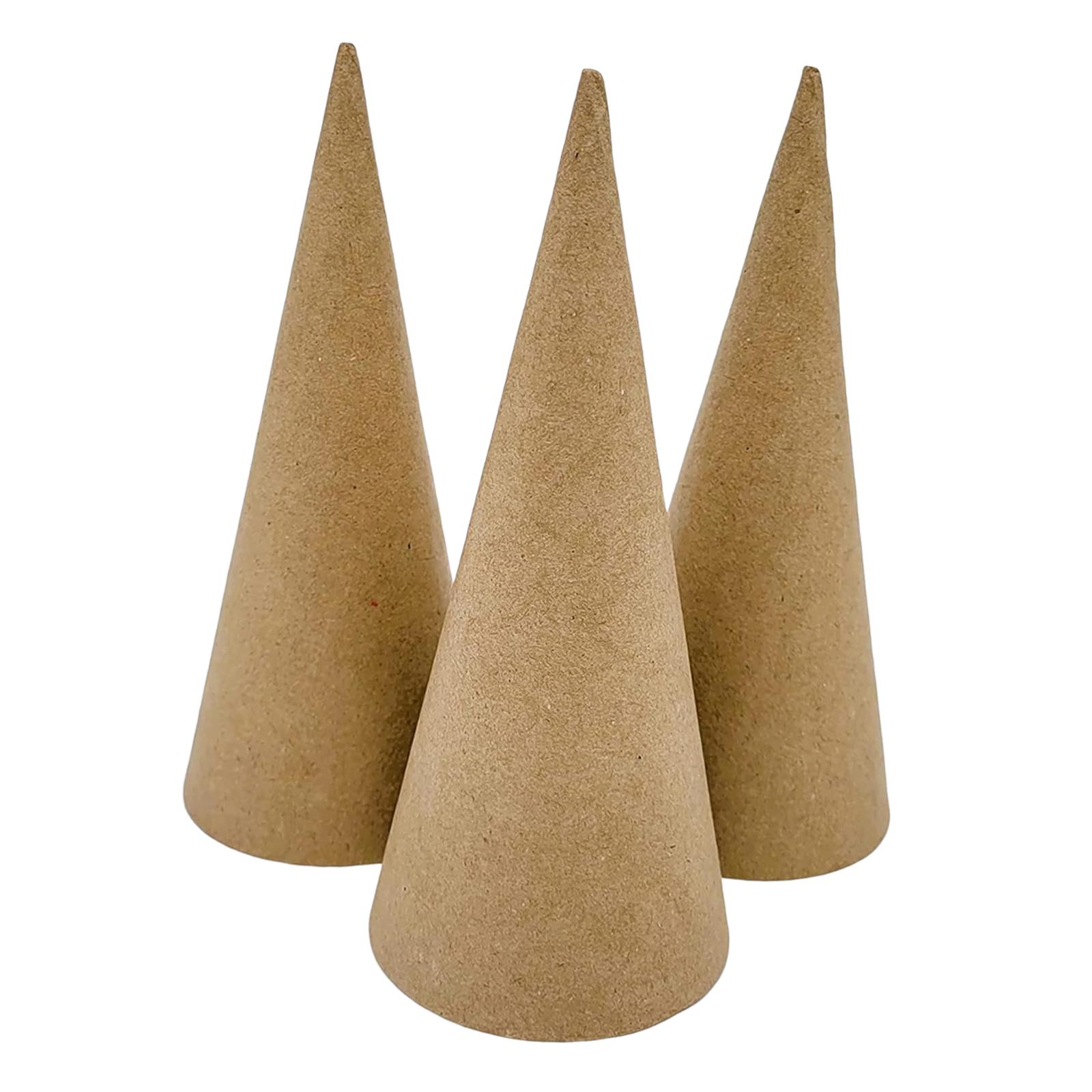 3x Paper Mache Cones, Open Bot - Cotton Candy Cone 评论和价格