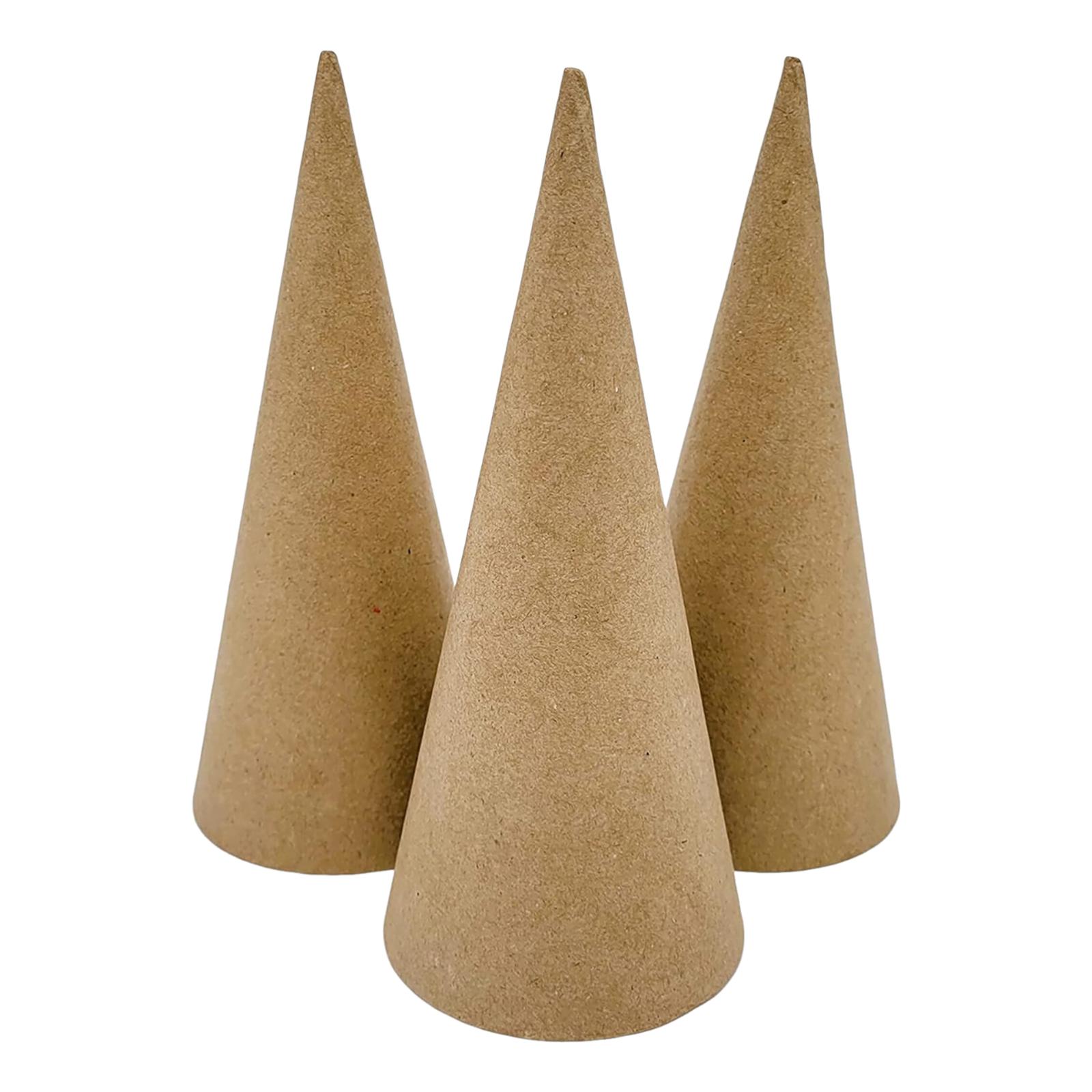 3x Paper Mache Cones, Open Bot - Cotton Candy Cone 评论和价格