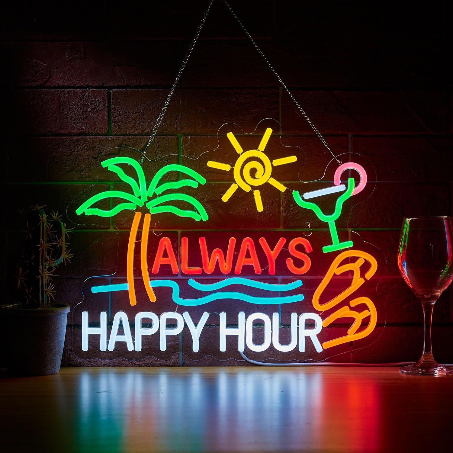 Always Happy Hour Beer Bar Neo - Neon Sign Party 评论和价格