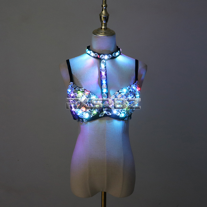 Nightclub Ds Sexy LED Bra Colo - Event Party Dj 评论和价格