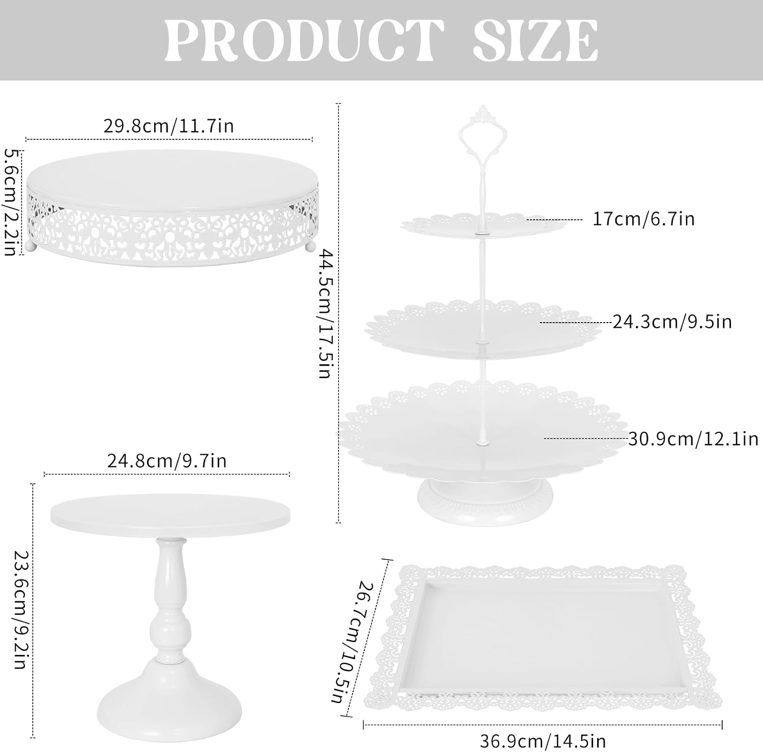 Black Metal Dessert Table Disp - Cupcake Stand Tier 评论和价格