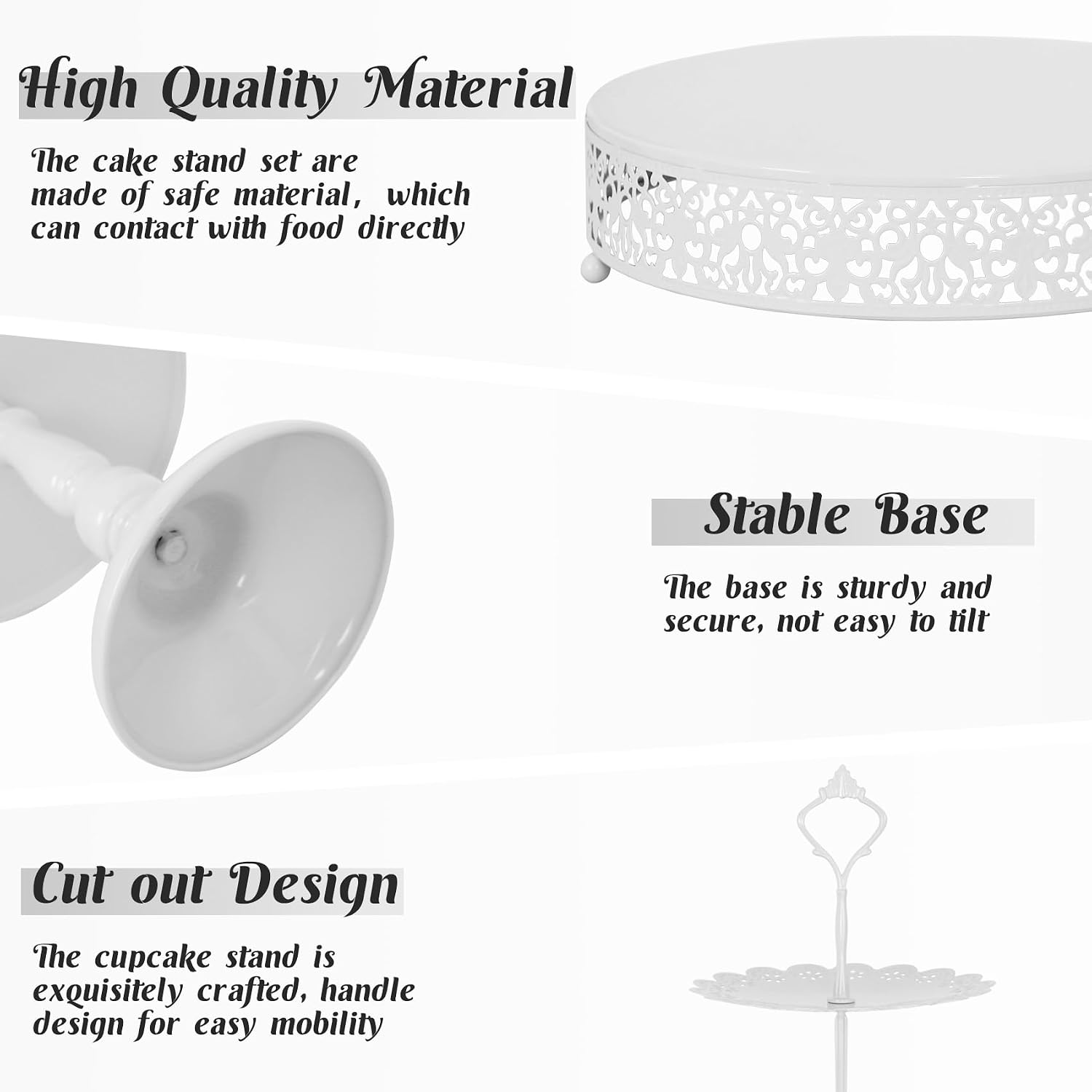 Black Metal Dessert Table Disp - Cupcake Stand Tier 评论和价格