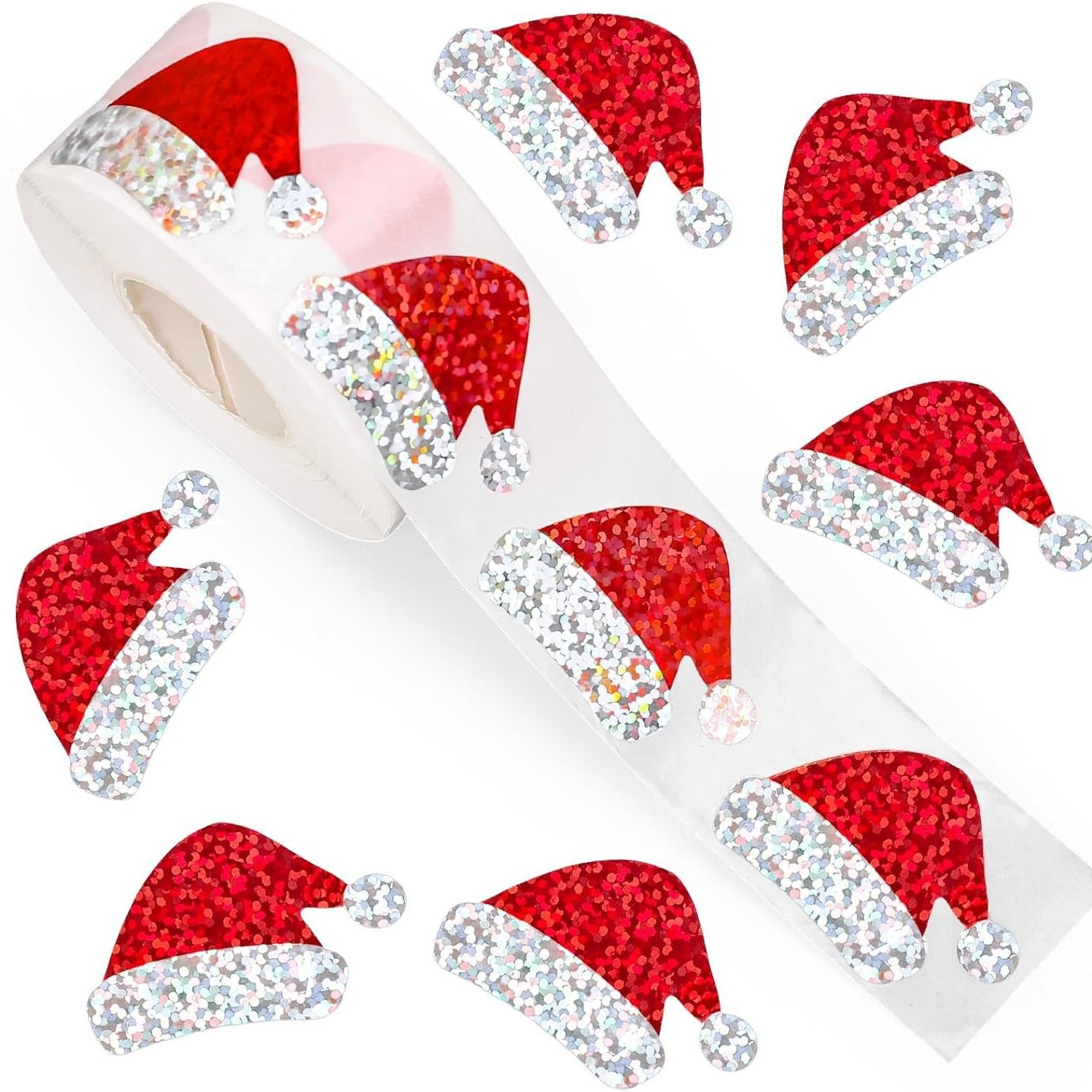 500Pcs Christmas Hat Stickers  - Eve Party 评论和价格