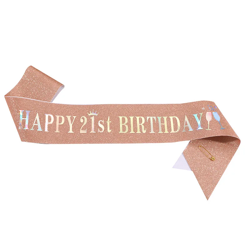 Happy 10th 13th 16th 21st 30th - Birthday Sash Glitter 评论和价格