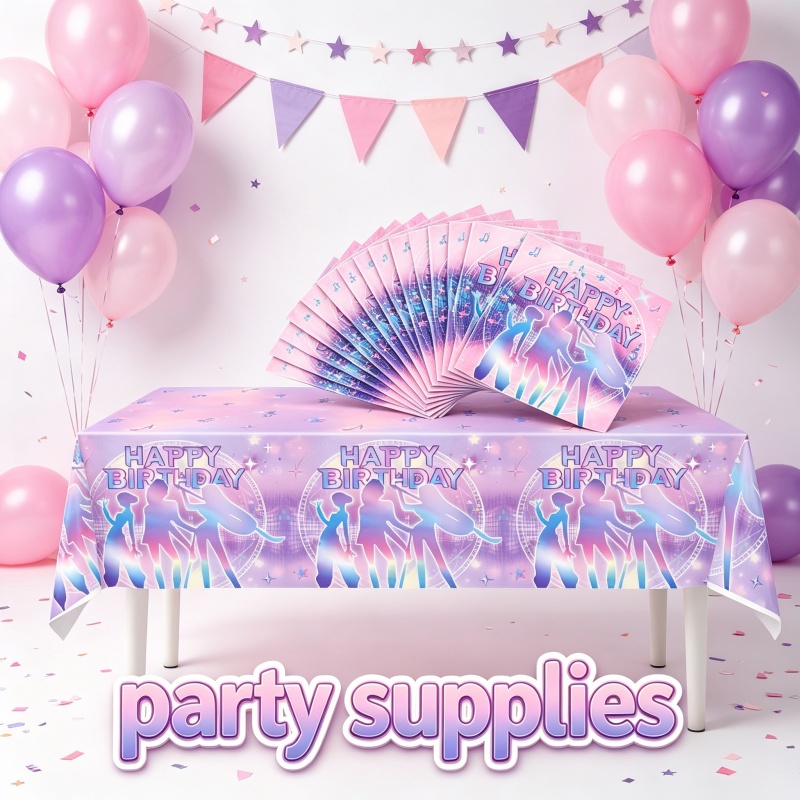 Hot Anime Movie KPOP Pink and  - Table Cloth Disposable 评论和价格