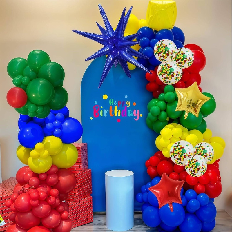 123pcs Red Yellow Green Balloo - Balloon Arch Kit 评论和价格