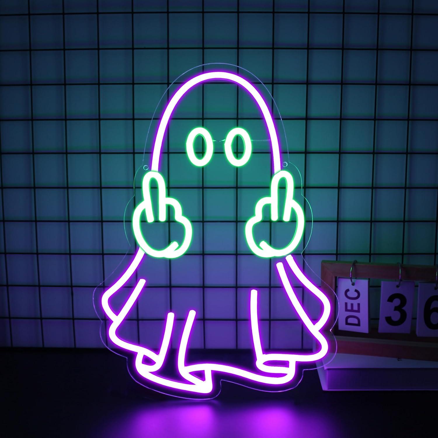 Ghost Neon Sign USB Powered LE - Neon Sign Party 评论和价格