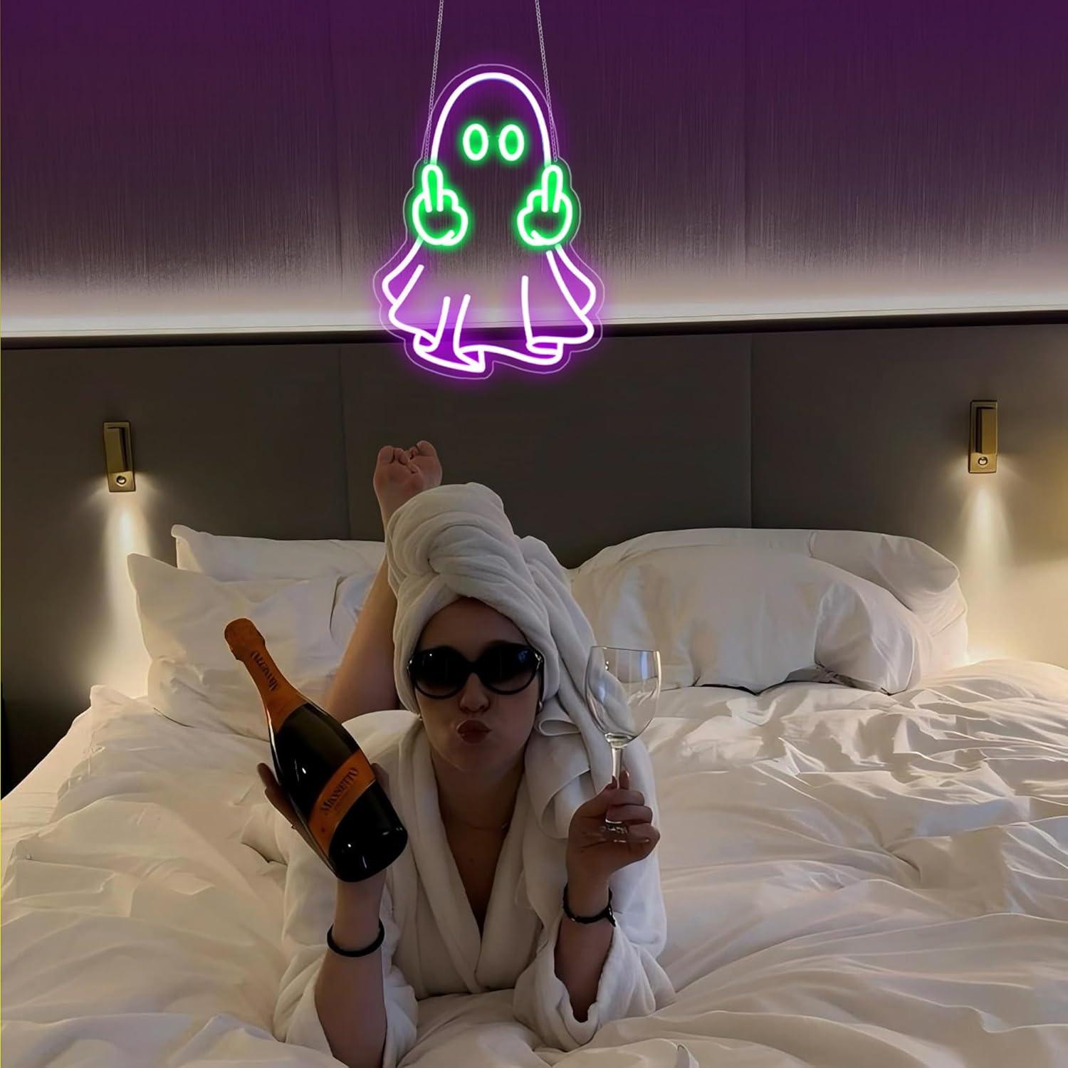 Ghost Neon Sign USB Powered LE - Neon Sign Party 评论和价格