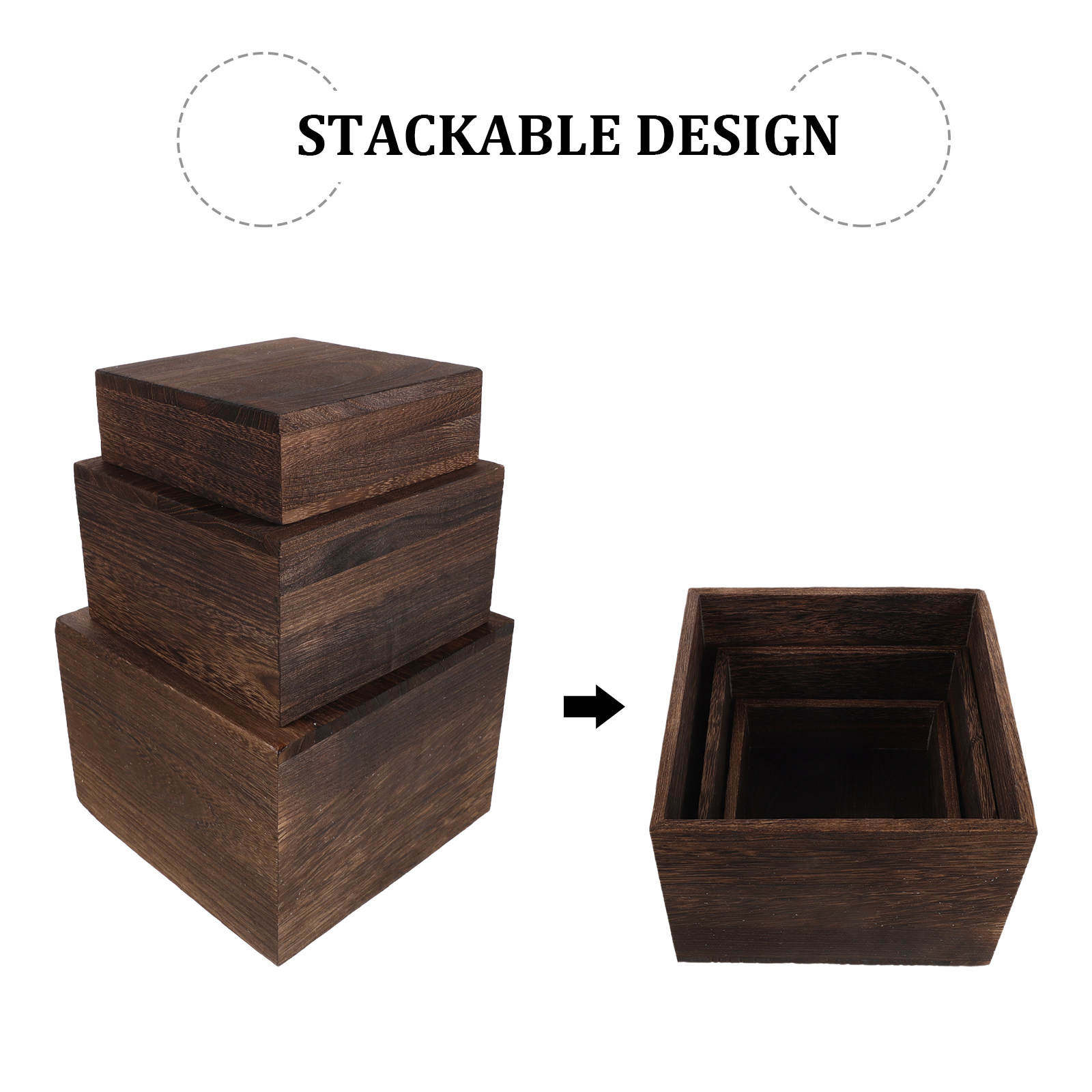 3Pcs Rustic Wooden Tiered Cake - Cupcake Stand Tier 评论和价格