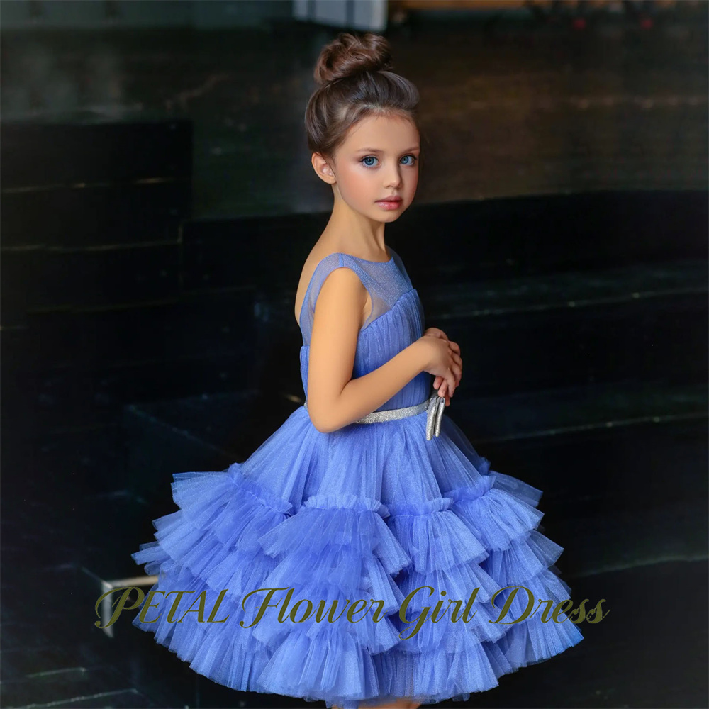 Petal Blue Sleeveless Children - Birthday Sash Glitter 评论和价格