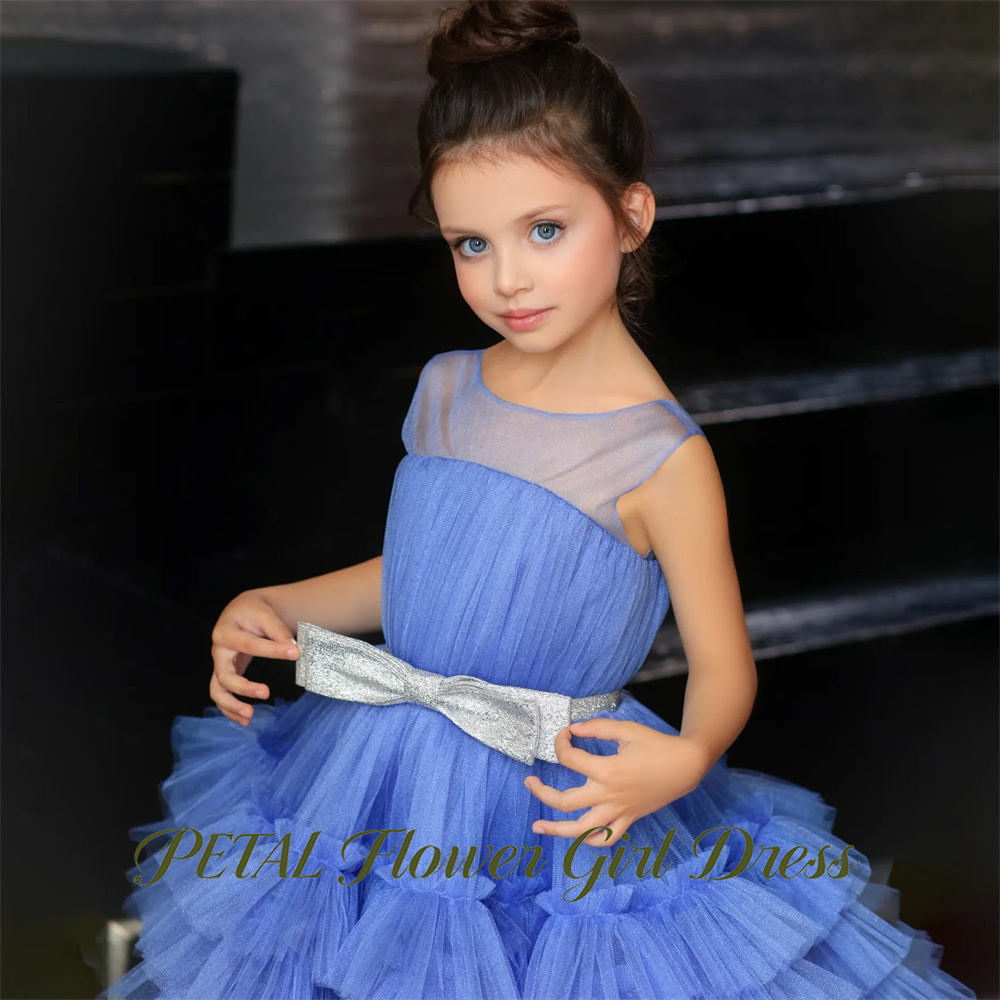 Petal Blue Sleeveless Children - Birthday Sash Glitter 评论和价格