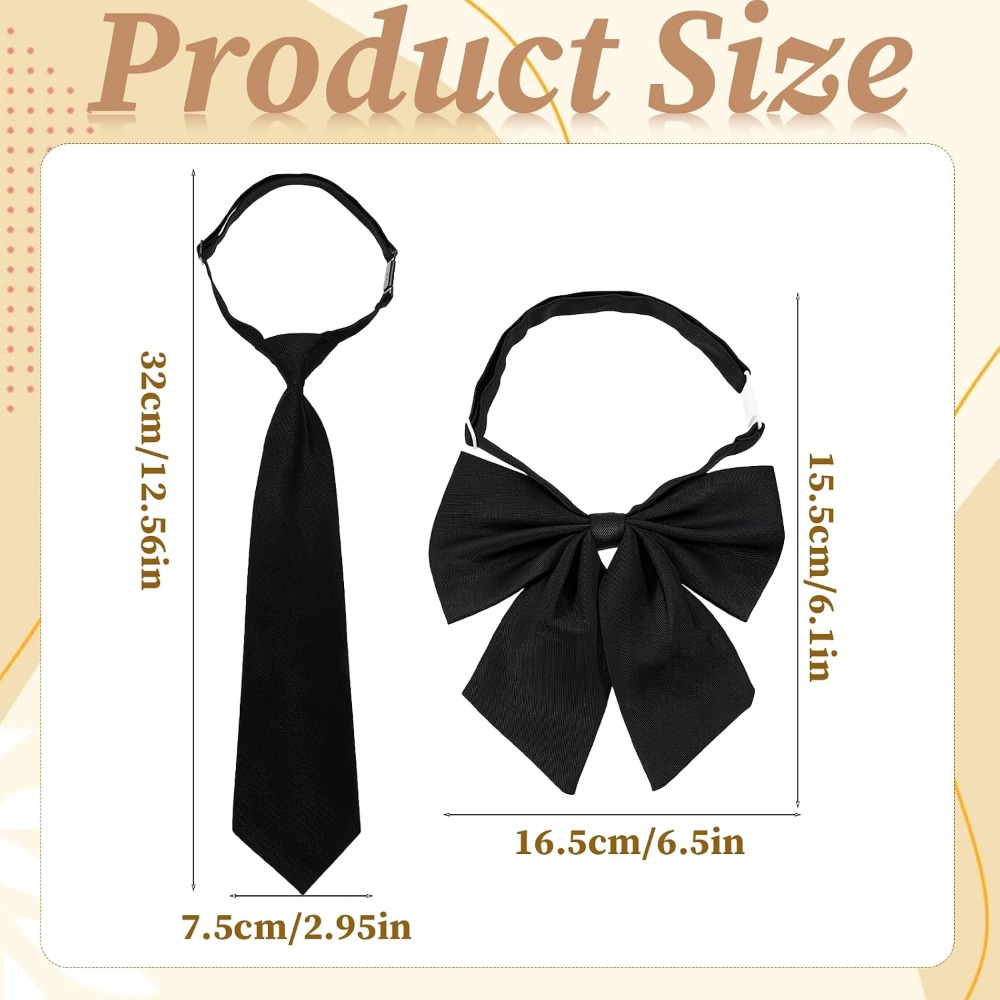 Black Bow Ties for Women, Larg - Event & Party Supply 评论和价格