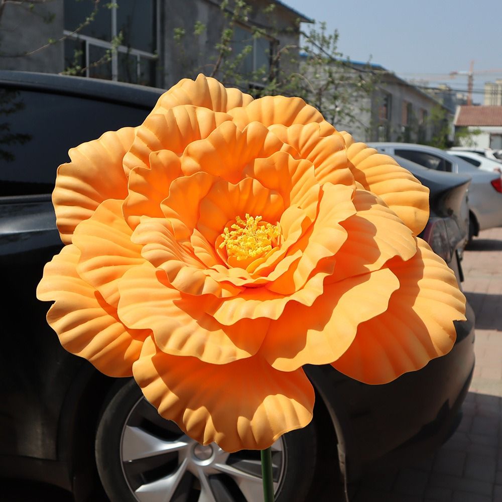 New PE Artificial Peony Giant  - Flower Wall Panel 评论和价格