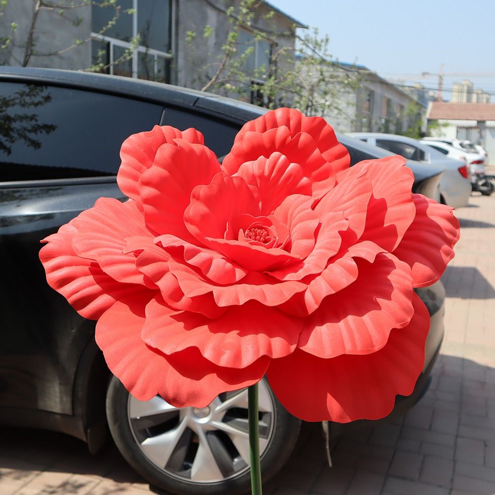 New PE Artificial Peony Giant  - Flower Wall Panel 评论和价格