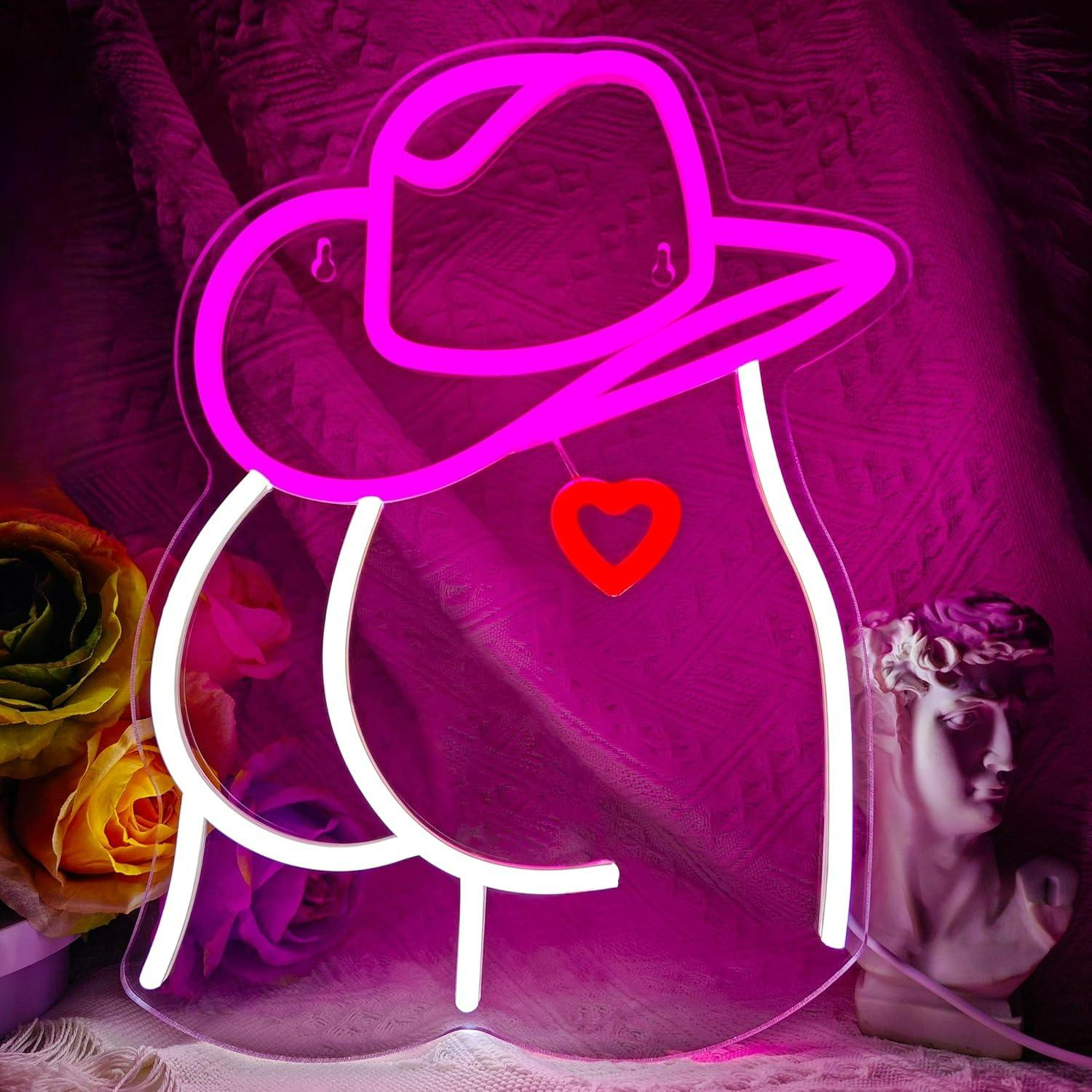 Cowgirl Neon Sign Dimmable LED - Neon Sign Party 评论和价格