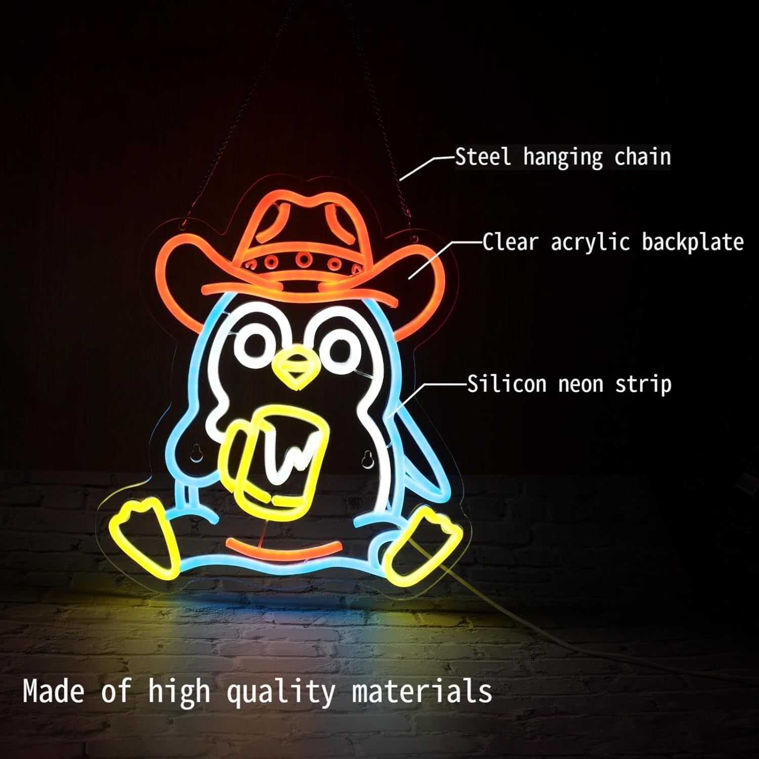 Penguin Neon Sign USB Powered  - Neon Sign Party 评论和价格