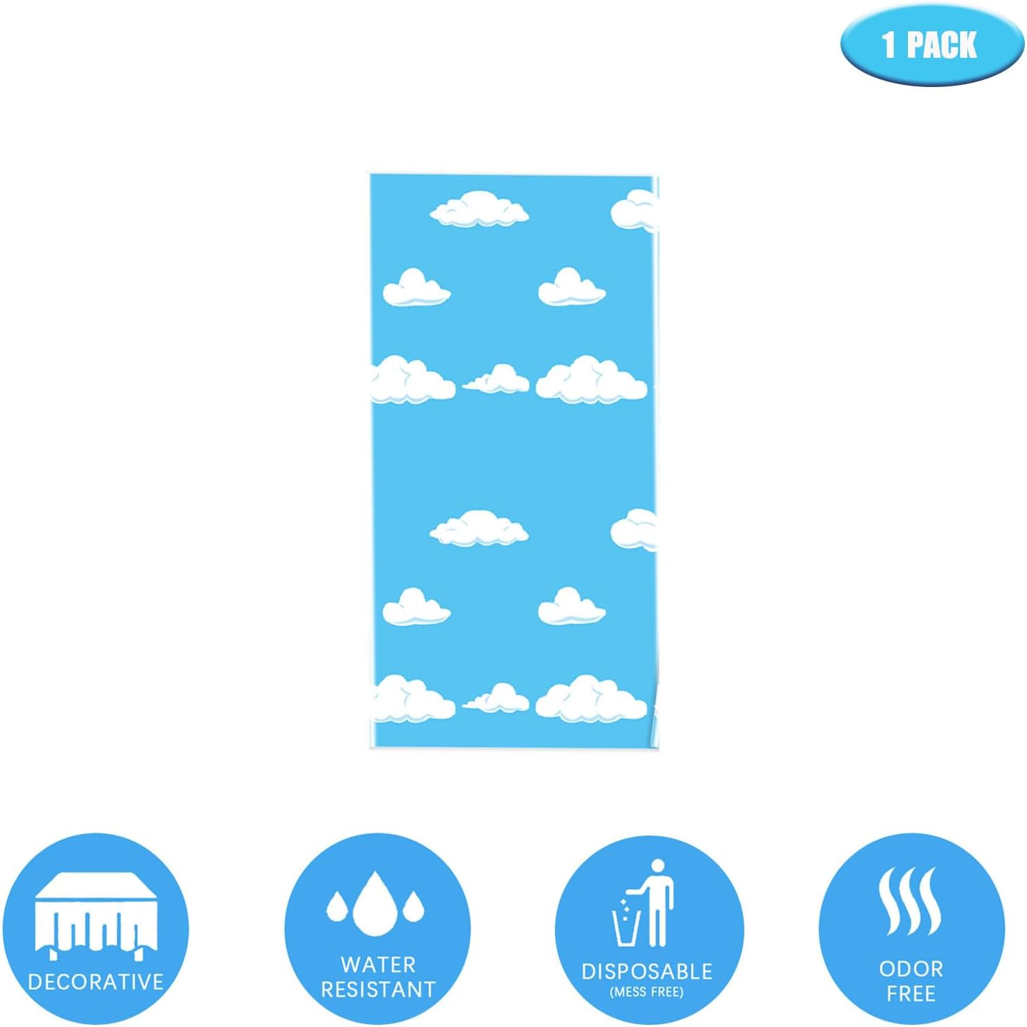 Blue Sky White Clouds Birthday - Table Cloth Disposable 评论和价格