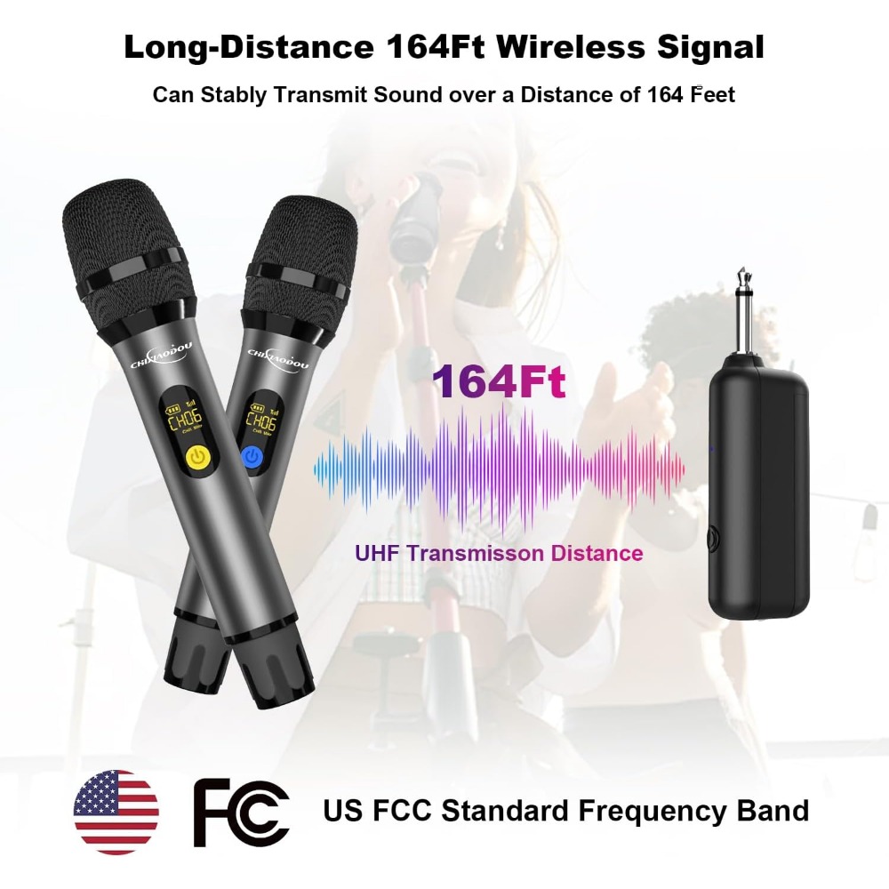 UHF Metal Dual Handheld Dynami - Event & Party Supply 评论和价格