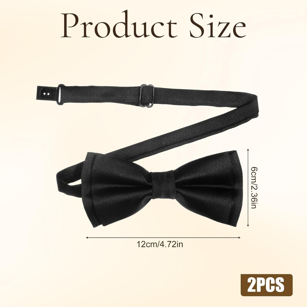 Men's Bow Ties, 2-Pack Solid C - Event & Party Supply 评论和价格