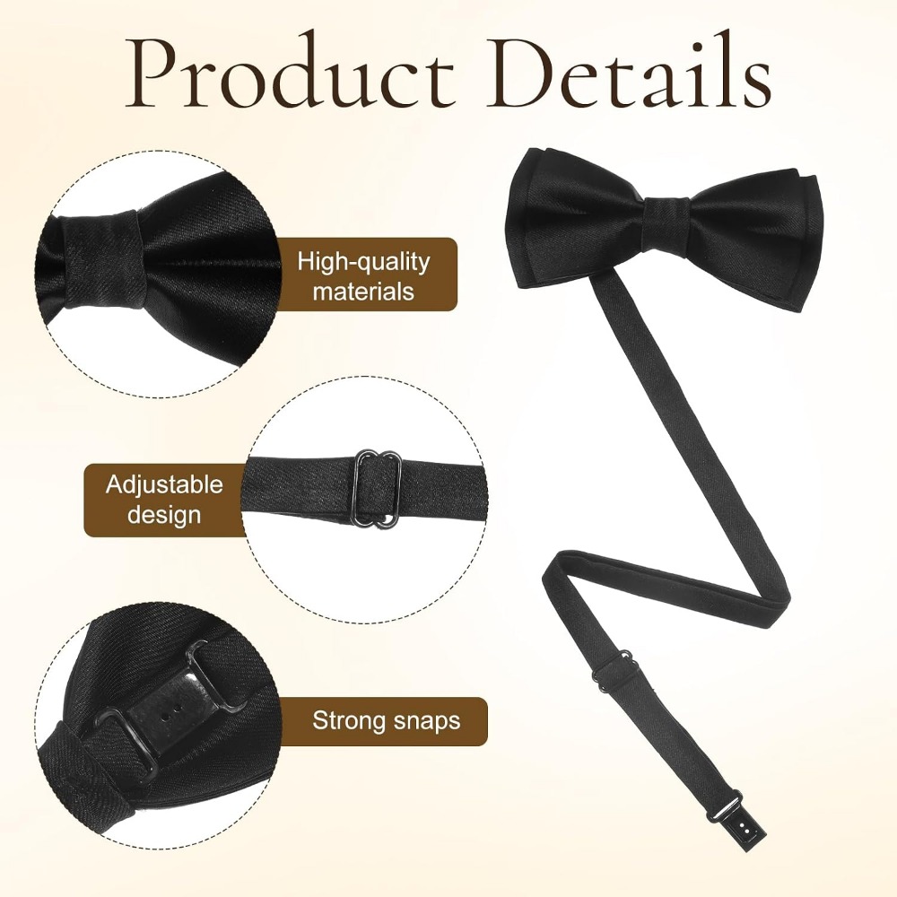 Men's Bow Ties, 2-Pack Solid C - Event & Party Supply 评论和价格
