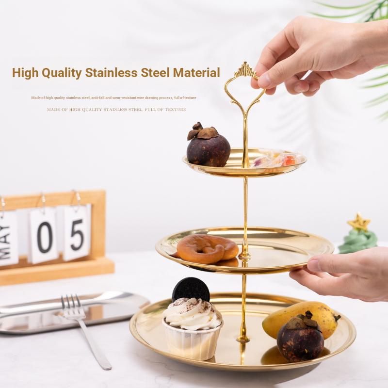 【CPI】Gold Silver 2/3-Tier Cake - Cupcake Stand Tier 评论和价格