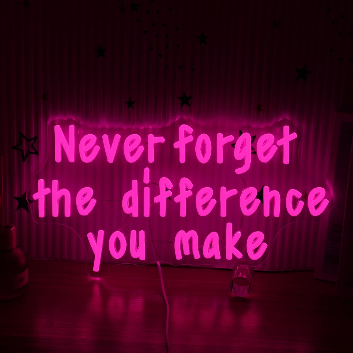 Never Forget The Difference Yo - Neon Sign Party 评论和价格