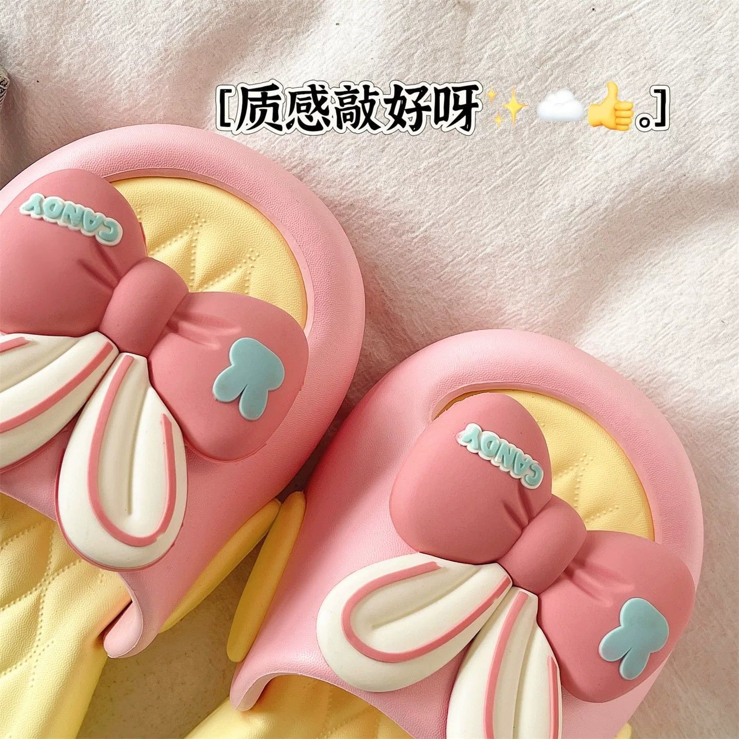 Cute Bow Rabbit Ear Platform S - Cotton Candy Cone 评论和价格