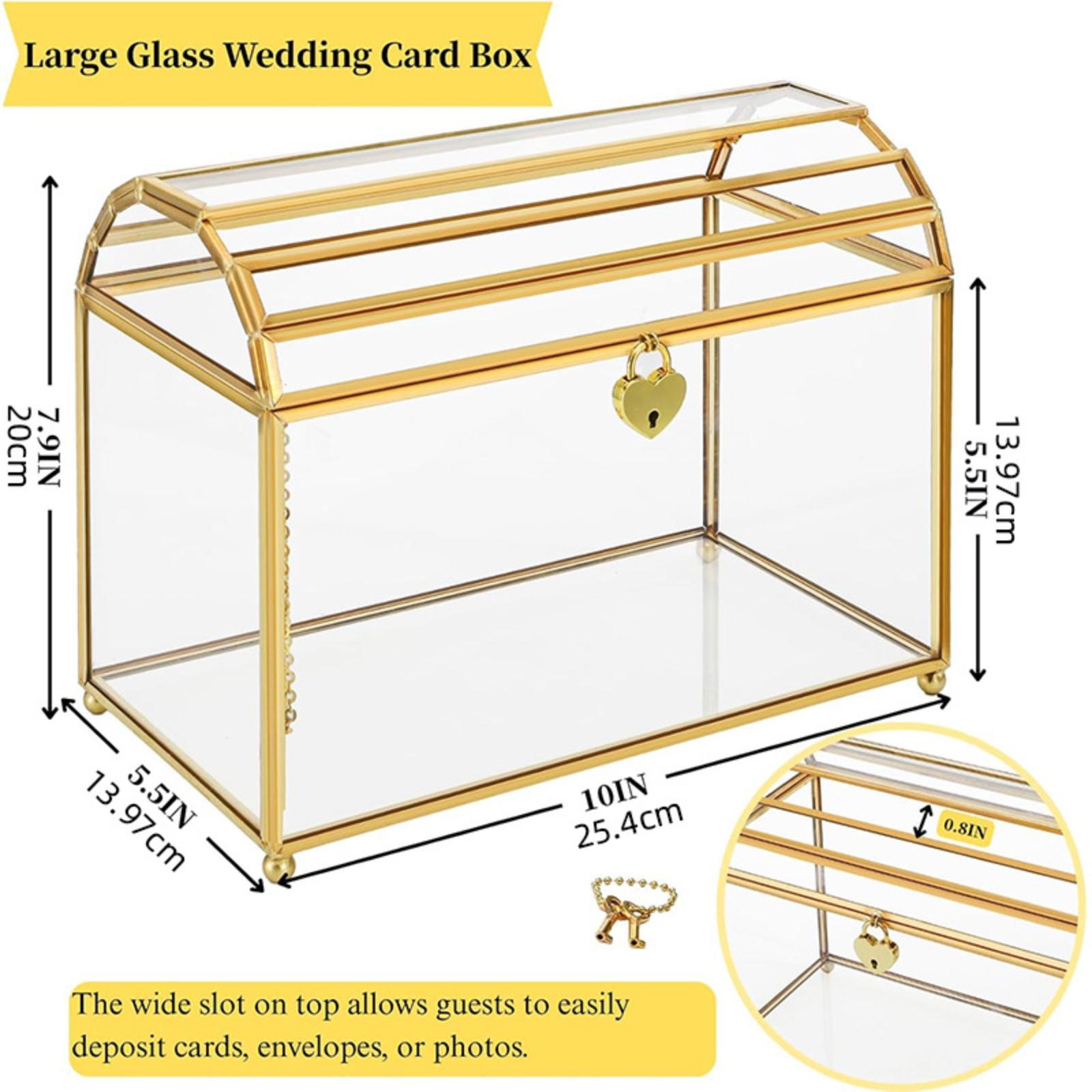 Glass Wedding Card Box Storage - Event Party Box 评论和价格