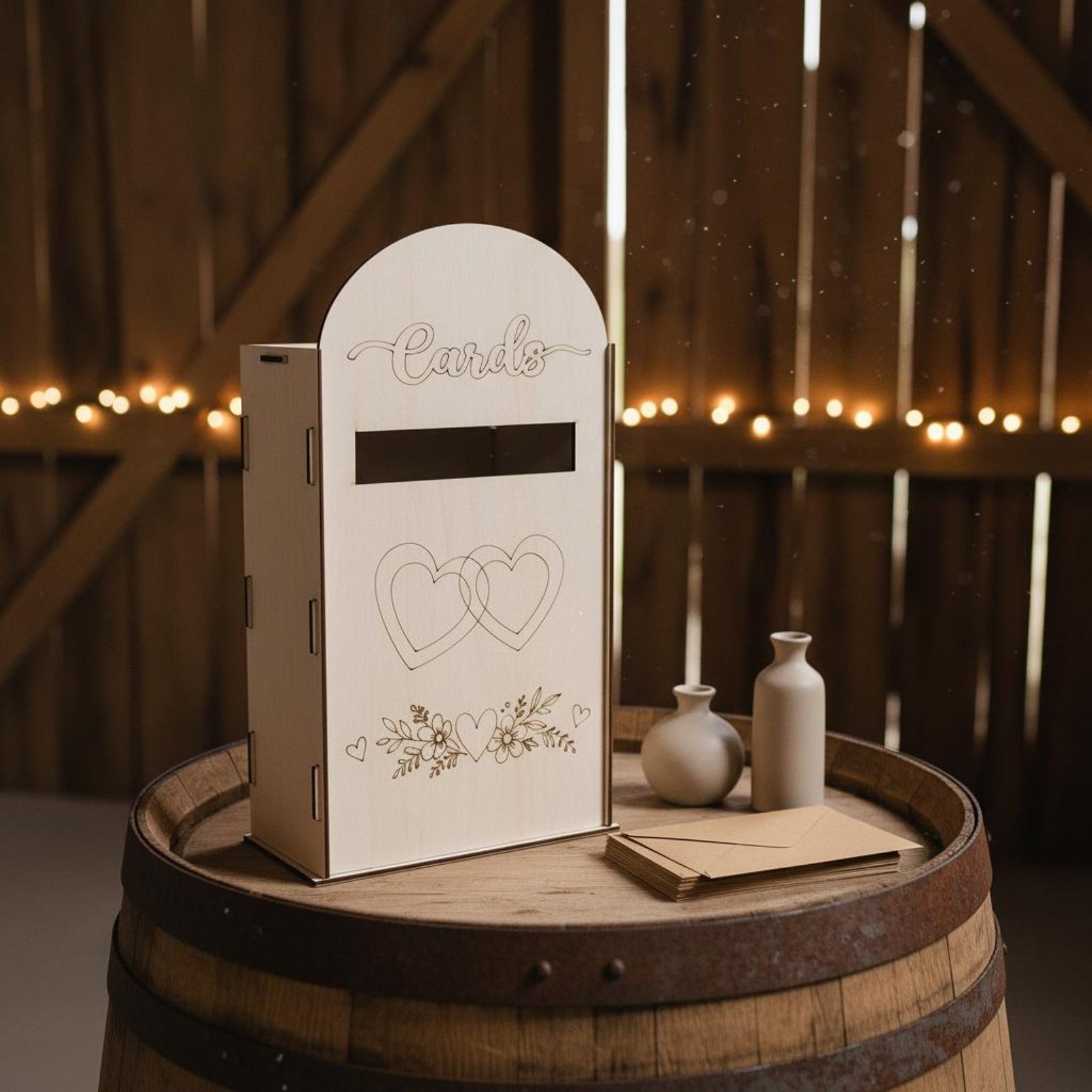 Wooden Wedding Card Box Laser  - Event Party Box 评论和价格