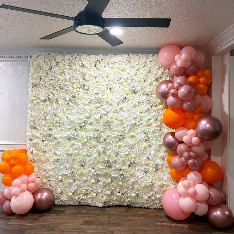 Purple Pink Aritificial Flower - Flower Wall Panel 评论和价格