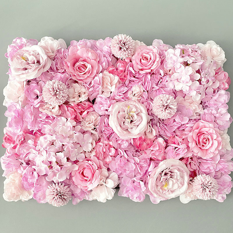 Purple Pink Aritificial Flower - Flower Wall Panel 评论和价格