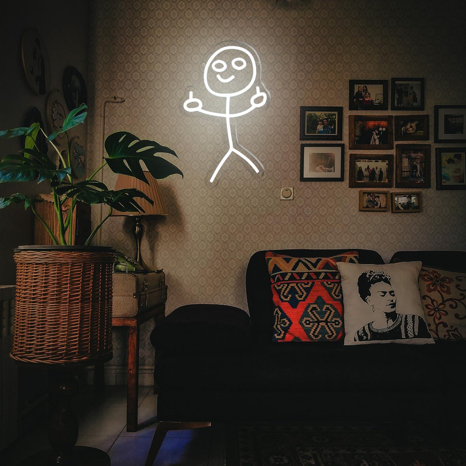 Funny Middle Finger Stickman N - Neon Sign Party 评论和价格
